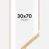 Ramme Tyndt Egetræ 30x70 cm - Passepartout Hvid 20x60 cm