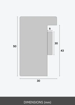 Ramme Tyr Hvid - Valgfri Størrelse (Akrylglas)
