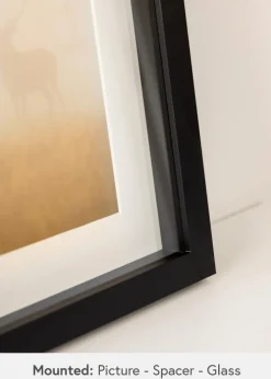 Ramme Tyr Sort - Valgfri Størrelse (Akrylglas)