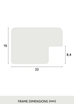 Ramme Uppsala Sølv - Valgfri Størrelse (Plexiglas)