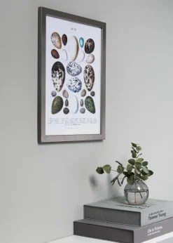 Ramme Uppsala Sølv 50x70 cm - Passepartout Hvid 40x60 cm