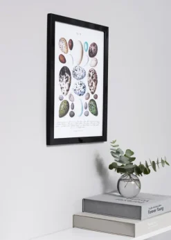 Ramme Uppsala Sort Højblank 20x30 cm - Passepartout Hvid 15x21 cm (A5)