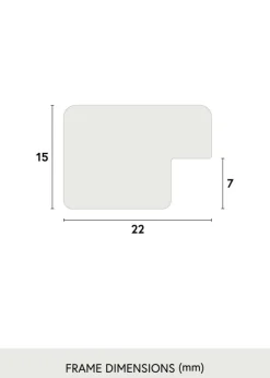 Ramme Uppsala Sort Højblank 20x30 cm - Passepartout Hvid 15x21 cm (A5)