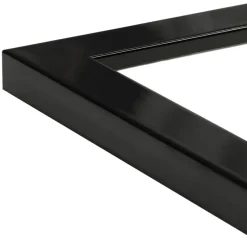 Ramme Uppsala Sort Højblank 60x80 cm - Passepartout Hvid 50x65 cm