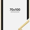 Ramme Victoria Guld 70x100 cm - Passepartout Sort 24x36 inches
