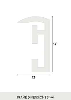 Ramme Victoria Hvid 40x50 cm - Passepartout Sort 27,5x37 cm