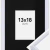 Ramme Victoria Hvid 13x18 cm - Passepartout Sort 7x10 cm