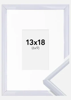 Ramme Victoria Hvid 13x18 cm - Passepartout Hvid 7x10 cm