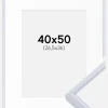 Ramme Victoria Hvid 40x50 cm - Passepartout Hvid 27,5x37 cm