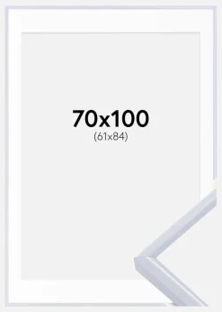 Ramme Victoria Hvid 70x100 cm - Passepartout Hvid 62x85 cm