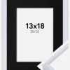 Ramme Victoria Hvid 13x18 cm - Passepartout Sort 9x13 cm