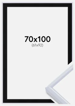 Ramme Victoria Hvid 70x100 cm - Passepartout Sort 62x93 cm