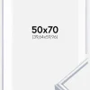 Ramme Victoria Sølv 50x70 cm - Passepartout Hvid 16x24 inches