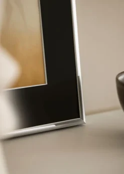 Ramme Victoria Sølv 30x40 cm - Passepartout Sort 21x29,7 cm (A4)