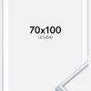 Ramme Victoria Sølv 70x100 cm - Passepartout Hvid 62x85 cm