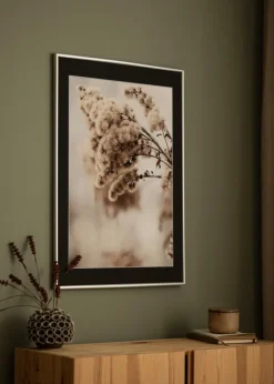 Ramme Victoria Sølv 50x70 cm - Passepartout Sort 16x24 inches