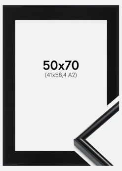 Ramme Victoria Sort 50x70 cm - Passepartout Sort 42x59,4 cm (A2)