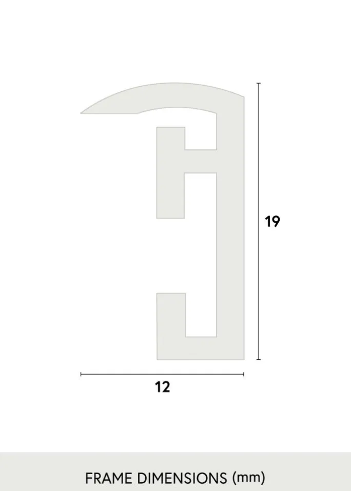 Ramme Victoria Sort 50x70 cm - Passepartout Hvid 42x59,4 cm (A2)