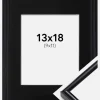Ramme Victoria Sort 13x18 cm - Passepartout Sort 10x12 cm