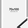 Ramme Victoria Sort 70x100 cm - Passepartout Hvid 59,4x84 cm (A1)