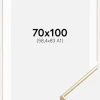 Ramme Visby Blank Guld 70x100 cm - Passepartout Hvid 59,4x84 cm (A1)