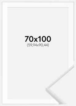 Ramme Visby Hvid 70x100 cm - Passepartout Hvid 24x36 inches