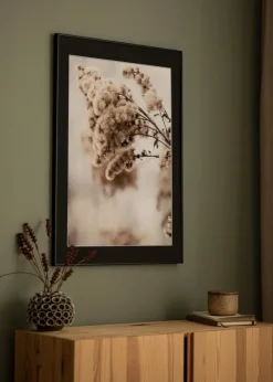 Ramme Visby Hvid 30x40 cm - Passepartout Sort 21x29,7 cm (A4)