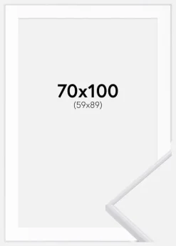 Ramme Visby Hvid 70x100 cm - Passepartout Hvid 60x90 cm