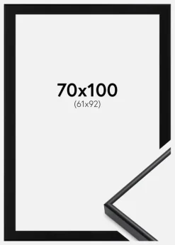 Ramme Visby Hvid 70x100 cm - Passepartout Sort 62x93 cm