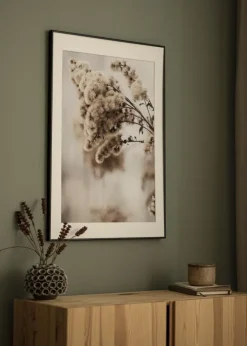 Ramme Visby Sort 30x40 cm - Passepartout Hvid 20x30 cm