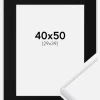 Ramme Visby Sort 40x50 cm - Passepartout Sort 30x40 cm