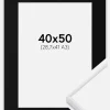 Ramme Visby Sort 40x50 cm - Passepartout Sort 29,7x42 cm (A3)