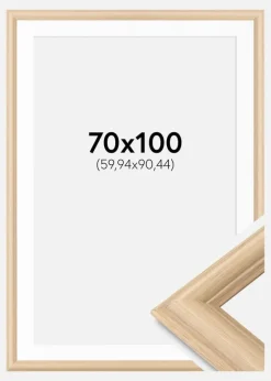 Ramme Västkusten Eg 70x100 cm - Passepartout Hvid 24x36 inches
