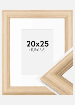 Ramme Västkusten Eg 20x25 cm - Passepartout Hvid B6 125x176 mm