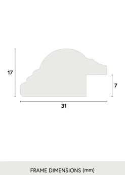 Ramme Västkusten Eg 40x60 cm - Passepartout Hvid 32,9x48,3 cm (A3+)