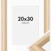 Ramme Västkusten Eg 20x30 cm - Passepartout Hvid 15x22 cm