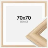 Ramme Västkusten Eg 70x70 cm - Passepartout Hvid 61x61 cm