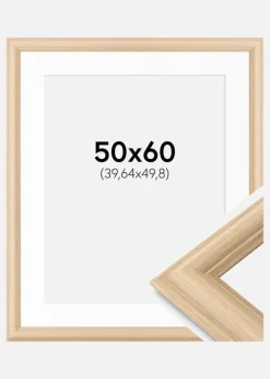 Ramme Västkusten Eg 50x60 cm - Passepartout Hvid 16x20 inches