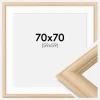 Ramme Västkusten Eg 70x70 cm - Passepartout Hvid 60x60 cm