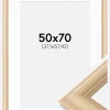 Ramme Västkusten Eg 50x70 cm - Passepartout Hvid 15x23 inches