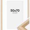 Ramme Västkusten Eg 50x70 cm - Passepartout Hvid 33x56 cm