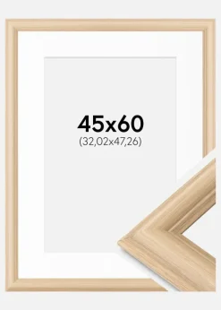 Ramme Västkusten Eg 45x60 cm - Passepartout Hvid 13x19 inches