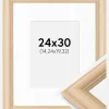 Ramme Västkusten Eg 24x30 cm - Passepartout Hvid 6x8 inches