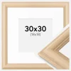 Ramme Västkusten Eg 30x30 cm - Passepartout Hvid 19x19 cm