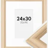 Ramme Västkusten eg 24x30 cm - Passepartout Hvid 13x20 cm