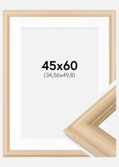 Ramme Västkusten Eg 45x60 cm - Passepartout Hvid 14x20 inches