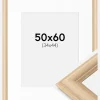 Ramme Västkusten Eg 50x60 cm - Passepartout Hvid 35x45 cm