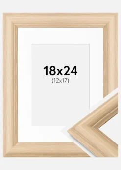 Ramme Västkusten Eg 18x24 cm - Passepartout Hvid 13x18 cm