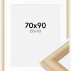 Ramme Västkusten Eg 70x90 cm - Passepartout Hvid 56x71 cm