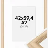 Ramme Västkusten Eg 42x59,4 cm (A2) - Passepartout Hvid 25x38 cm